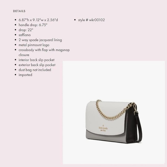 Kate Spade New York Carson Colorblock Convertible Crossbody NWT - Picture 6 of 6